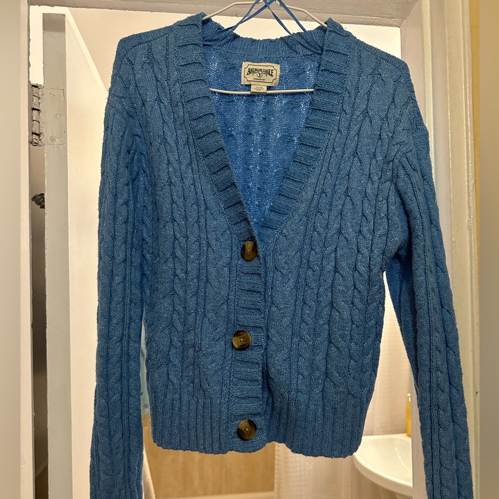 American Eagle woven cardigan